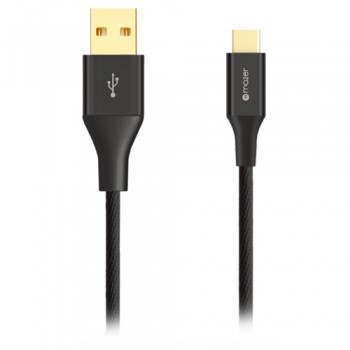 MAZER ALU.DURA.TEK USB-A TO USB-C CABLE 3.1A (0.2M)